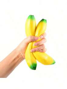 1个西瓜造型挤压玩具，透气，可揉捏，趣味十足，慢回弹，创意十足，最佳桌面减压玩具 - 香蕉 - 查看 2