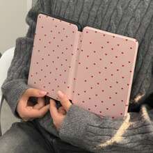 兼容 Kindle 电子阅读器的保护套，手持书本造型，红色爱心图案，适用于 Kindle Paperwhite 5/6/7 代、Paperwhite 10/11/12 代、Kindle (Colorsoft) 10/11/12 代及其他热门型号，Kindle 配件/情人节礼物 - 彩色 - 查看 1
