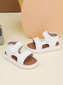 Summer New Kids Beach Sandals, Boys Open Toe Sandals, Girls Soft Bottom Non-Slip Casual Leather Sandals - White - View 3