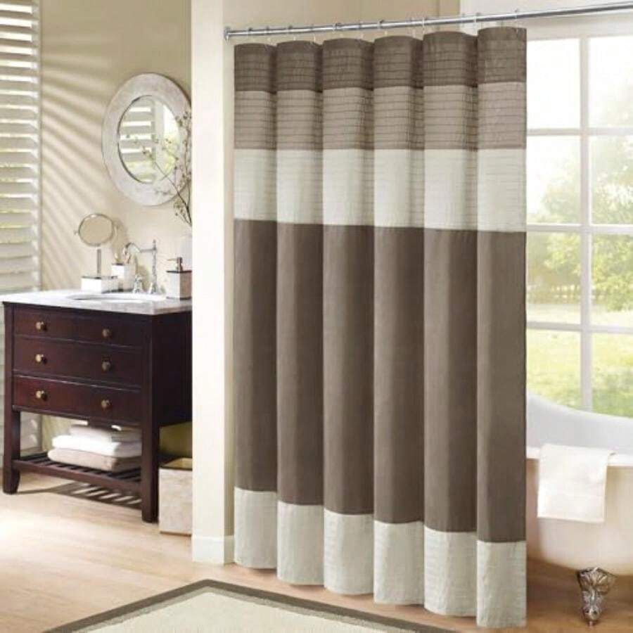Park MP70-223 Shower Curtain(72An x 182.9Al cm (1 Paneles) Beige Taupe) - Multicolor - Ver 1