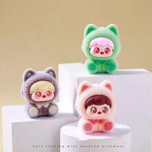 Mattel 5个/9个可爱植绒猫咪摆件 - 车内装饰、桌面迷你摆件、DIY桌面装饰、节日派对最佳小礼物 - 彩色 - 查看 8