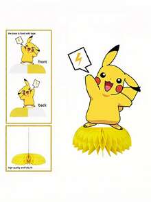 pokemon Pok é Mon Birthday Party Supplies Set - Children's Theme Celebration Table Decorations, Center Decorations - Multicolor - View 5