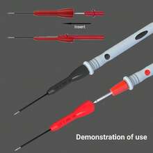 J.30038 Multímetro Aguja de Prueba Sonda de Prueba Pin de Prueba de Aislamiento para Multímetro Prueba de Voltaje Prueba de Circuito de Rutina,38260760 - Tipo de Enchufe A Japonés (100V) - Ver 5