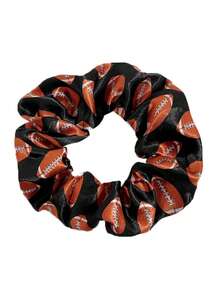 6pcs Women's Fashion Football, Basketball, Soccer Print Elastic Hair Scrunchies, Suitable For Daily Use, Home, School, Beach, Work, Party, Holiday, Birthday, Back To School, College Style, New Year, Valentine's Day, Mother's Day, Wedding, Music Festival, Spring/Summer/Autumn/Winter Head Accessories ,Hair Ties ,Scrunchy Hair Ties - Multicolor - View 2