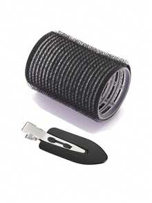 31件套，包含1个透明旅行洗漱包、12个大号卷发棒和18个发夹，自粘式卷发器，适用于长发/中长发/短发和刘海，DIY卷发工具 - 彩色 - 查看 19