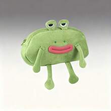 Cute Frog Plush Pencil Case - Large Capacity School And Office Storage Organizer With Vivid Eyes, Green Frog Design, Durable Fabric, Perfect For Back-To-School Essentials - Frog Bag - View 3
