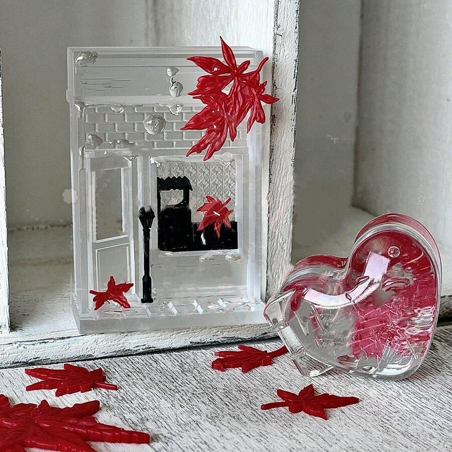 枫叶树脂浇铸模具、硅胶模具配件、树脂液体模具、树脂钥匙扣硅胶模具、树脂模具