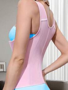 1 قطعة مشكل الخصر قابل للتعديل بسحاب مع شكل الجسم المضغوط مزدوج، حزام الخصر، للارتداء اليومي، تحت الفستان - وردي - مشاهدة 4