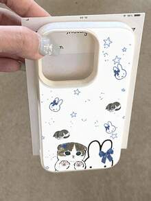 Cute Cats Bunnies Stars Blue Bows Adorable Pattern. This Stylish Phone Case Is Compatible With 17,16, 15, 14 Pro Max, 13, 12, 11, XR, And XS Plus Models. Made Of TPU Silicone, It Offers Shock And Drop Protection And A Superior Feel. It's An Ideal Gift For Family, Friends, And Loved Ones, And A Perfect Choice For New Years,Fundas,Funda,Phone Case  17, 17 Pro Case,Case  17 Pro,Fundas Para ,Funda De ,Quick Ship Items,Phone Case, Case,Phone Cases, 15 Case,Valentine's Day,New Years,Valentines,White Phone Case ,Gift - 白色 - 查看 5