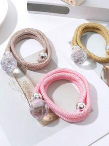 2pcs/4pcs Luxury Crystal Pendant Polyester Curtain Tie Backs, Suitable For Curtain Fixing And Decoration, Multiple Colors Available - Multicolor - View 11