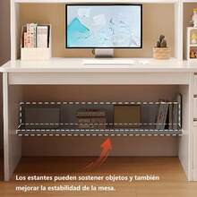 Escritorios Mueble Escritorio De Ordenador Escritorios 100cm,Estilo Minimalista Moderno, Escritorios para Oficinas en el Hogar,para espacios pequeños, dormitorio, estudiante - Blanco - Ver 9