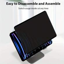 1片隐私钢化玻璃屏幕保护膜，兼容iPad 10/9/8/7/6/5/2022 Pro/2021 Pro/2020 Pro/2018 Pro/Mini 6/Mini 5/Mini 4/Air 5/Air 4/Air 3（10.2英寸/11英寸/10.9英寸/8.3英寸/12.9英寸/9.7英寸），高清，防刮，防震，全屏覆盖 - 黑色 - 查看 5