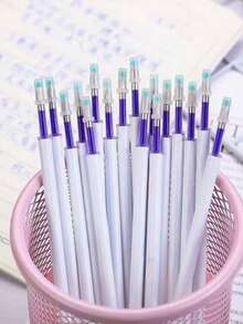 30支装黑色可擦笔芯，黑色书写替代笔芯，可擦橡皮笔芯，黑色美术笔芯，顺滑办公笔芯，速干趣味礼品，学校学习，课堂考试，大学写作，签名