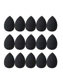 2/5/10/15/20/25pcs Dual-Color Makeup Sponges, Random Colors And Shapes, Blending Beauty Sponges For Liquid, Cream And Powder, Latex-Free Wet And Dry Foundation Makeup Sponges, Suitable For All Skin Types - 黑色 - 查看 4