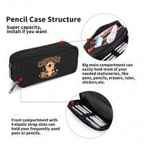 0.5mm Black Ink Retractable Hedgehog Ballpoint Pen, Suitable For Office And School, Unisex, Cute Design, Convenient To Carry, Ideal Stationery. Large Capacity Multi-Layer Pencil Case, Back To School Essential, Office Supplies, Valentine's Day Gift. - Multicolor - View 5
