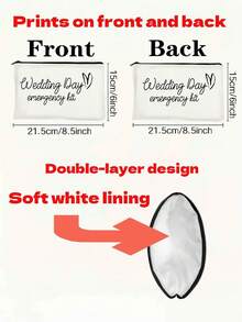 A Reversible Bridal Makeup Bag With A Wedding Day Theme, A Double-Layered Travel Toiletry Bag With A Zippered Inner Pocket, A Household Coin Purse, A Student Stationery Organizer, And An Ideal Gift For Christmas, Halloween, Birthdays, Graduations, Ladies, Friends, Family, Children, Students, Back-To-School Storage Bag, Travel Data Cable Organizer, And Cosmetic Storage Bag. Make Up Bag Makeup Pouch Cosmetic Bag Wash Bag Travel Essential Cruise Essential Vacation Essentials For Men Women Travel Containers Holiday Essential Gifts For Women