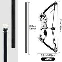 Full-Size Phantom Toy Compound Bow - 8.8" Realistic Feel For Outdoor Archery Games & Beginner Practice, Impressive & Fun