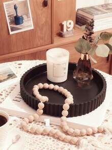 1 szt. Okrągła dekoracyjna taca do przechowywania, dekoracyjna taca na stolik kawowy, okrągła taca do serwowania, dekoracyjna taca na stół, dekoracyjna taca, dekoracyjna taca środkowa - idealne koło - Zobacz 6