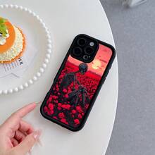 Funda de Teléfono con Patrón de Arte Misterioso de Silueta de Cráneo de Mar de Flor Roja, Serie de Escalera de Ojo de Cielo, Navidad|Navidad|Aniversario|Regalo de Moda para Cumpleaños, Agarre Cómodo, Funda Protectora Suave, Adecuada para Apple  17/17 Air/17 Pro/17 Pro Max/16/15/14/13/12/11 Series, Diseño Artístico, Regalo de Cumpleaños, Regalo de Vacaciones,  de Personalidad de Moda Simple y Divertida, Regalo de Vacaciones - Colores mixtos - Ver 6