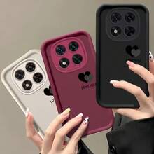 Valentine's Day 1pc Dopamine Love You Stair Frame Phone Case Compatible With IPhone 16/17 Pro Max, Full-Body Shockproof Protective Cover, Minimalist Design, Cute Cartoon Style, Perfectly Protects Your Phone, Compatible With Honor X7/Galaxy A56 5G/Infinix Smart 8/Infinix Hot 40/Transsion Spark 30C/Spark Go 2024/Redmi Note 14 5G/ Moto E22/E22i/OPPO A54 - Black - View 5