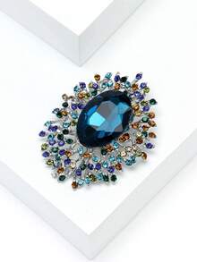 Luxury Crystal Glass Brooches - Rhinestone Pins For Women Unisex Casual Party Jewelry Accessories / Friends Gifts Badges Decoration - Crystal Glass - View 5