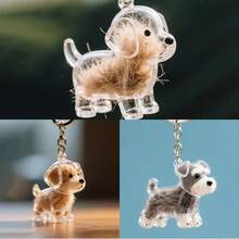 1pc Transparent Cat Hair Capsule Pendant, Pet Hair Memorial Keychain, Suitable For Cat Lovers, Can Be Used As Bag Charm Or Room Decor