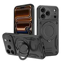 Hadaasi 1pc Black Protective Magnetic Rotation Stand 360° Full Screen Lens Protection Shockproof Wireless Charging Matte Phone Case Compatible With IPhone 17 Pro/17 Pro Max, Apple Air, 17/16 Pro/16 Pro Max/16 Plus/16/16E/SE4/15 Pro/15 Pro Max/15 Plus/15/14 Pro/14 Pro Max/14 Plus/14/13 Pro/13 Pro Max/13/12 Pro/12 Pro Max/12/11 Pro Max/11/11 Pro And Galaxy S26 Ultra/S26 Plus/S26/S26 Edge/S25 Ultra/S25 Plus/S25/S25 Edge/S25 FE/S24 Ultra/S24 Plus/S24 - Black - View 3