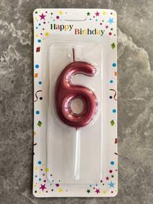 6cm High Red Numeral Birthday Candle, Suitable For Holiday Celebrations, Cake Baking Decor, Adult Ceremonies, Birthday Anniversaries And Other Festival Events - Red - View 18
