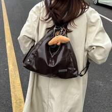 Multineos Comercial Large Leather Shoulder Bag For Women, Work, Everyday Use, Vintage PU Leather - màu nâu - Xem 5