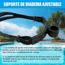 Snorkel Frontal Natación para Nadadores,Adulto/Niño Snorkel Natacion, Elástico de Cabeza Fácilmente Ajustable,Snorkel para Nadar, Bucear y Hacer Snorkel,38258807 - Multicolor - Ver 6