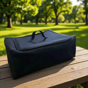 1pc Reusable Storage Bag, Suitable For Outdoor Use, Black