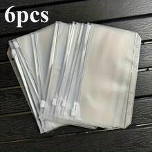 A6 Plastic Wallet Envelope With Elastic Strap - Sturdy, Reusable Cash Storage For Gifts, Small Businesses, Workplaces And Educational Institutions, Office Supplies, Minimalist Style,  Closure, School Supplies - 6件 - 查看 1