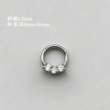 Slavic Aesthetic Nose Ring, Seamless Hoop, Niche Punk Style Piercing - Slavic Aesthetics: Nose Ring - View 4