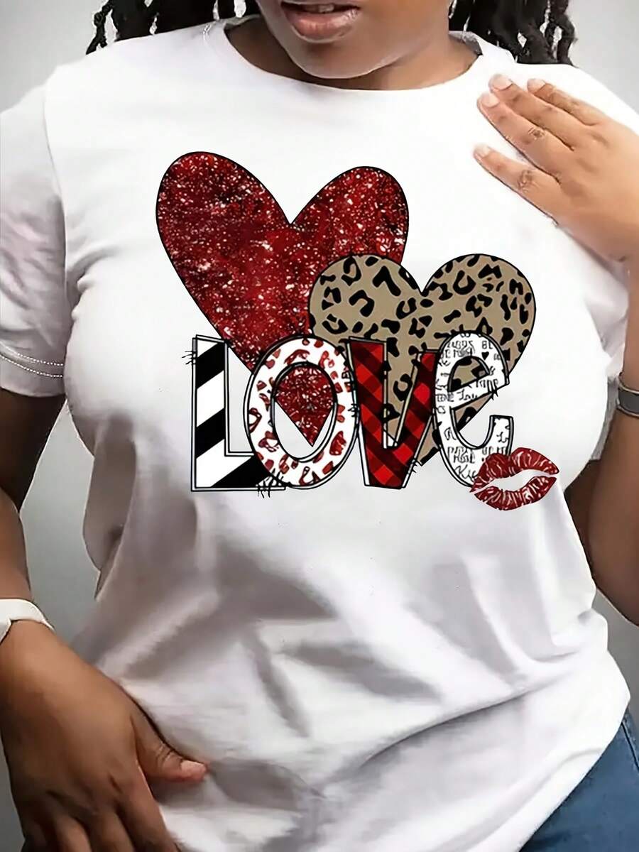 LOVE Two Lips In The Shape Of A Heart - White - View 1