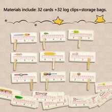 qixi 1 Set Interesting Measuring Ruler For Elementary School & Kindergarten, Math Paper Game Educational Toy, Intellectual Development Model - Multicolor - View 8