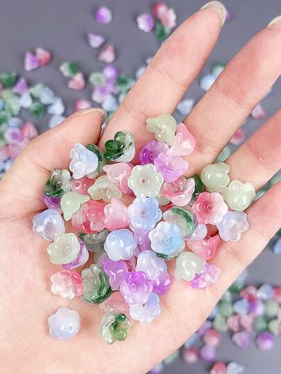 30个铃兰花玻璃吊坠 - DIY汉服发簪带流苏饰品