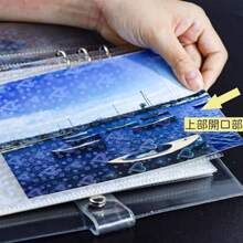 シール帳 台紙 a5 シール帳 リフィル ハート カードポケット はがせる 剥離紙 防塵 バインダー用 6穴 20枚入 - 写真の通り - チェックする 3
