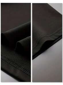 Maglietta con stampa di un simpatico gatto dei cartoni animati, scollo tondo, vestibilità ampia, casual, comoda, design grafico - nero - Visualizzare 5