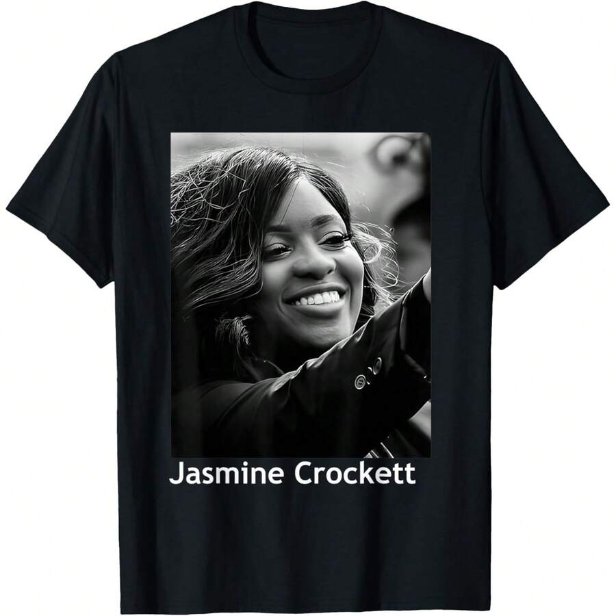 Jasmine Crockett Congresswoman T-Shirt - Black - View 1