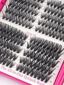 470pcs False Eyelashes Set, Includes Glue, Sealer, Tweezers, Lash Brush, Beginner-Friendly Kit, Creates Soft & Natural Lash Effect, Long-Lasting Thick & Fluffy, Portable Travel Size, False Lashes + Lash Curler + Lash Brush, Easy To Use, 6 Mixed Styles To Suit Different Eye Makeup Needs, Suitable For Daily/Dramatic/Party/Wedding/Fox Eye/Cat Eye Looks. - 彩色 - 查看 6