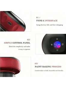 Smart vakuumkoppmassageapparat - Värmande och kroppsskrapande koppmassageapparat för rygg, nacke och armar - Bourgogne - Visa 3