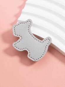 1个复古可爱皮革多巴胺小狗造型发夹，适合女性和情侣佩戴 - 彩色 - 查看 6