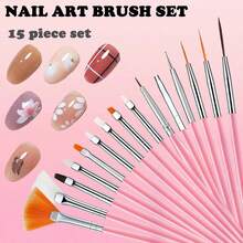 31Pcs Nail Art Tools Set, Nail Art Brushes, Resin Nail Art Palette, Dotting Pen Tools, Nail Art Liner Brushes, For Nail Design Painting - Multicolor - View 2