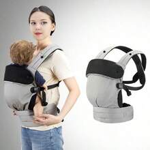 Baby Carrier, Infant Cotton Front & Back Dual-Use Multifunctional Child Carrier Backpack - Multicolor - View 7