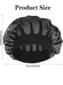 Bộ 3 mũ đầu bếp màu đen, mũ đầu bếp lưới, mũ đầu bếp có thể tái sử dụng và giặt được, mũ lưới thoáng khí dành cho nam và nữ khi làm việc, nấu nướng trong nhà bếp. - Nhiều màu - Xem 2