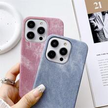 Compatible con funda de teléfono Apple 15, 14 Pro Max, lona de mezclilla,  13, celebridad de internet, 12 a prueba de golpes, 11 premium mini - Marrón - Ver 2