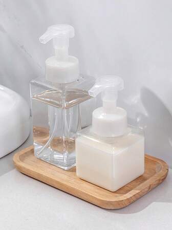 1pc Refillable Pump Bottle For Shower Gel, Laundry Detergent, Shampoo, Hand Lotion, Hand Wash, Bathroom Vanity, Dorm, Back To School Supplies