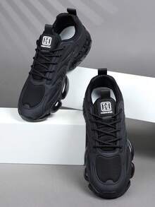 Giày nam thời trang thường ngày, giày thể thao nam cổ điển, giày chạy bộ buộc dây, giày sneaker nam cá tính, giày casual đường phố. - màu đen - Xem 3