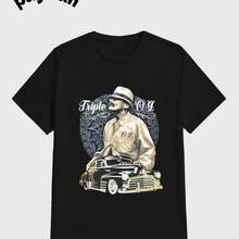 Payeah Cruising Lowrider Bike It Clown Joker Gangster David Gonzales Dga Casual Digital Print Pure Heavy Cotton T Shirt - 黑色 - 查看 1