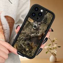 Phone Case/Cover Deer Forest Pattern Anti Fall Matte Finish Resists Stains Phone Case For IPhone 17/17AIR/17PRO/17PROMAX/16E/16/16PRO/16PLUS/16PROMAX/15/15PLUS/15PRO/15PROMAX/14/14PLUS/14PRO/14PROMAX/13/13mini/13PRO/13PROMAX/12/12mini/11/Plus/Pro/Max/7/8/SE/XS/XS MAX,For Samsung And For GalaxyA56/A54/A53/A52/A14/A15/A05S/A53/A34/S23/S23Ultra/S23FE/S24/S24FE/S24Ulatra/S25/S25FE/S25Ultra/S26/S26FE/S26Ultra/S21FE(Factory Wholesale Price),Valentine's Day, New Year's Day, New Year's Day, Easter, Labor Day, St. Patrick's Day - 黑色 - 查看 1